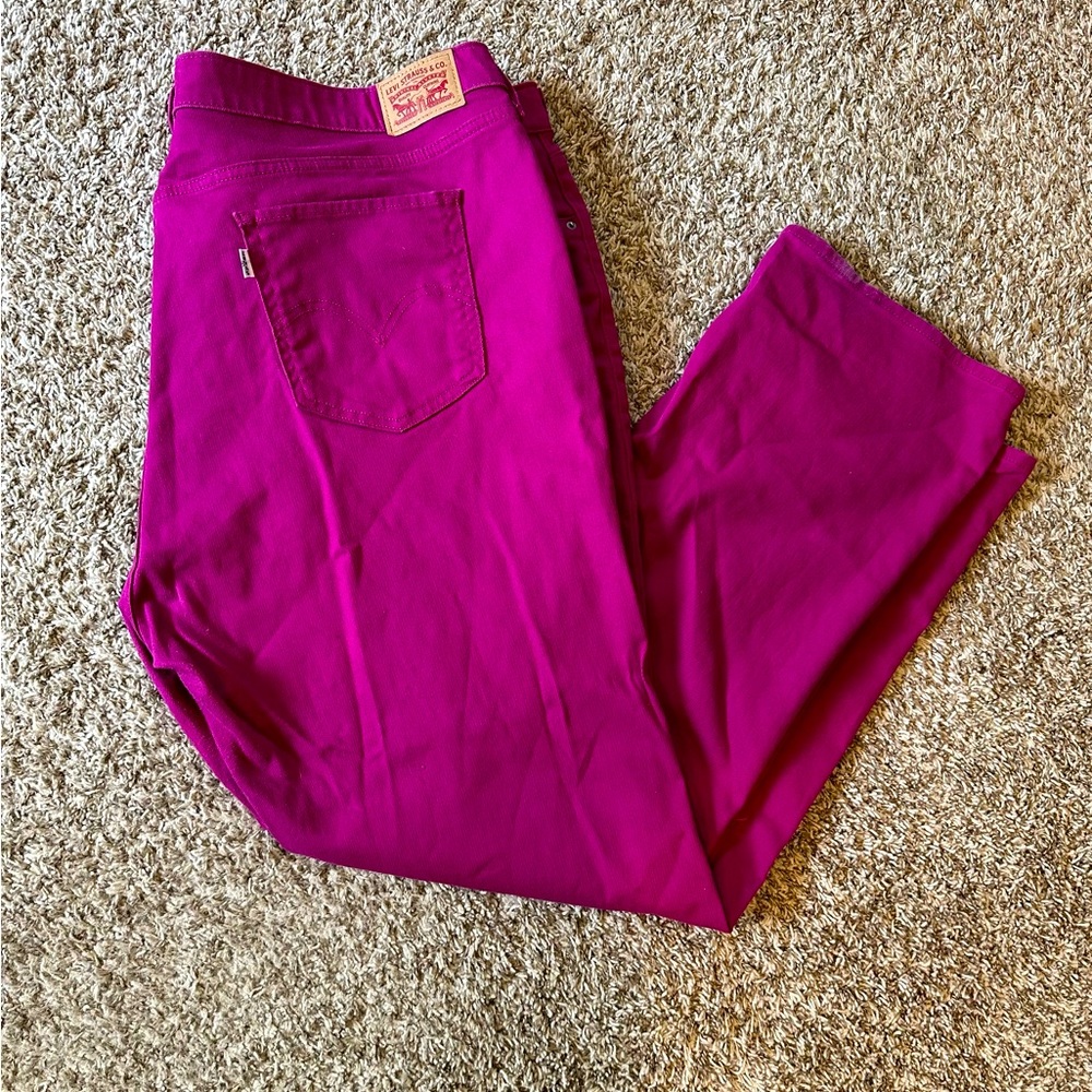 Berry pink Straight levis